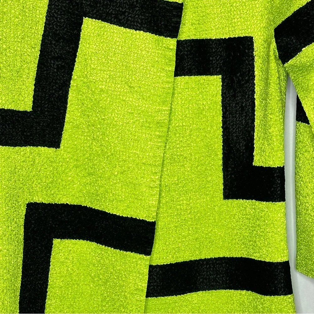 Vintage 80’s Saint Gil Neon Geometric Textured Lightweight Top/Jacket - Picture 12 of 12